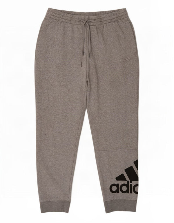 Adidas Herren-Trainingsanzug mit Grafik, Jogginghose, XL, grau gefleckte Baumwolle