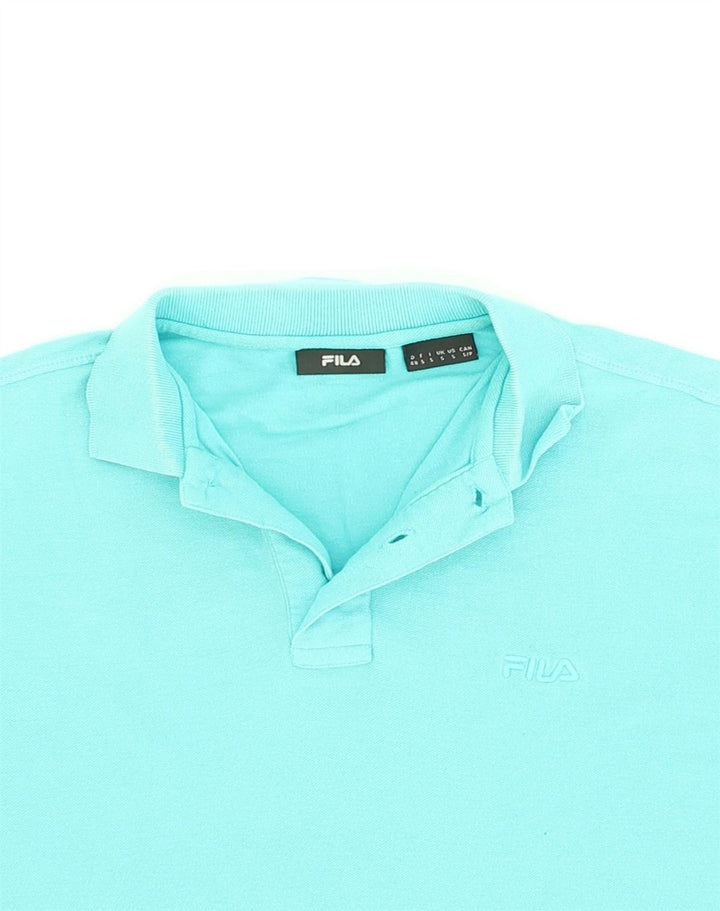 FILA Mens Polo Shirt Small Turquoise Cotton | Vintage Fila | Thrift | Second-Hand Fila | Used Clothing | Messina Hembry 