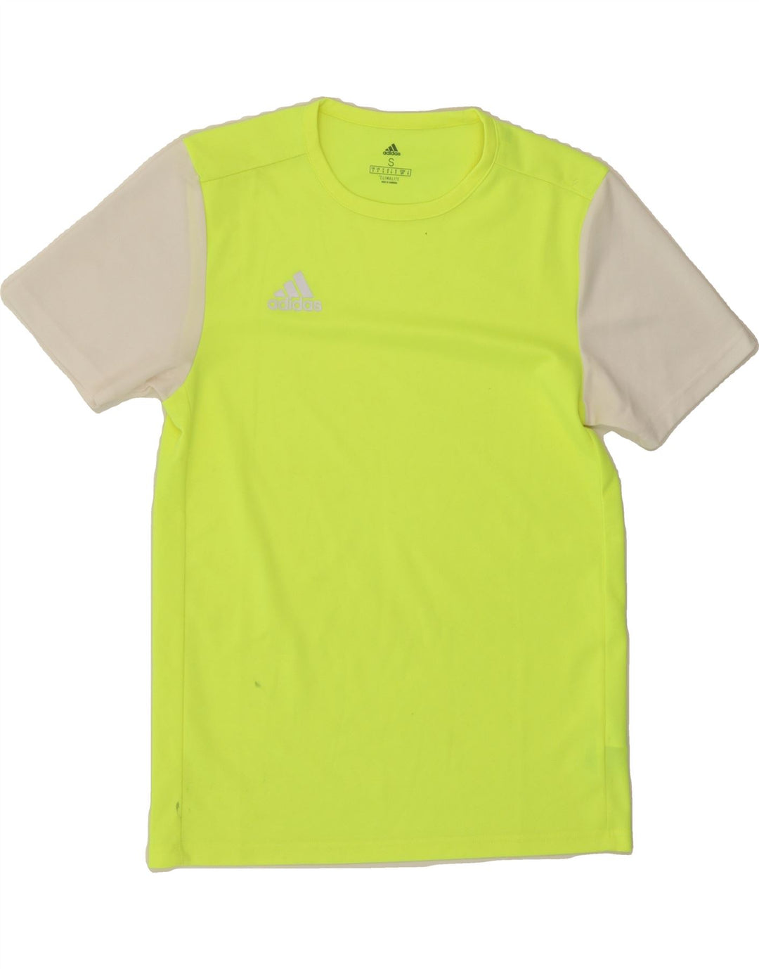 ADIDAS Mens Climalite T-Shirt Top Small Green Colourblock Polyester Vintage Adidas and Second-Hand Adidas from Messina Hembry 