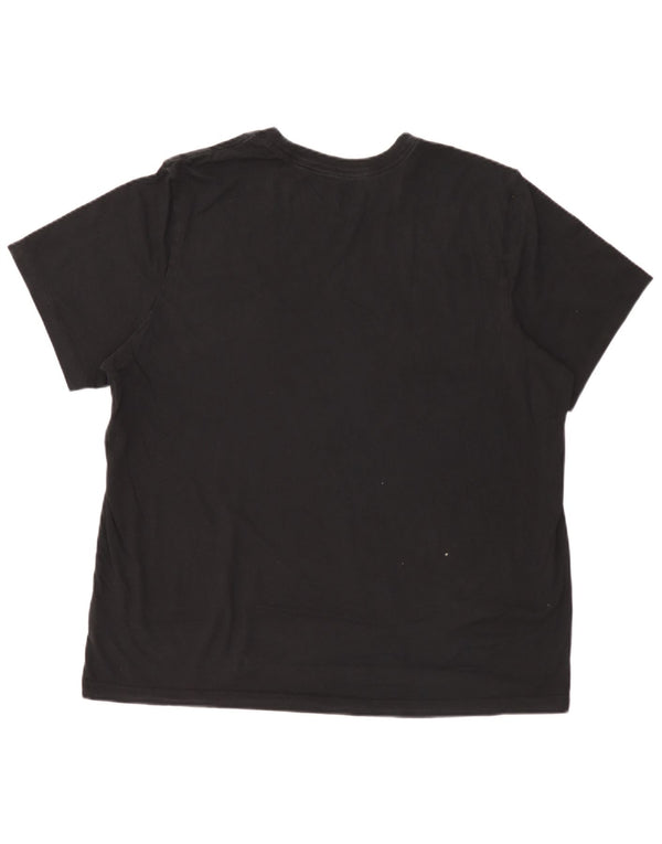 Nike Herren T-Shirt Top 2XL Schwarz Baumwolle