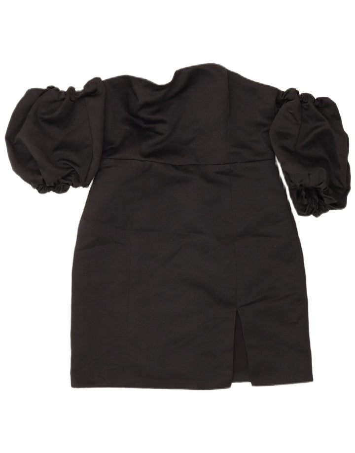 Topshop Damen-Mini-Schulterkleid, Gr. 10, Größe S, Schwarz, Polyester