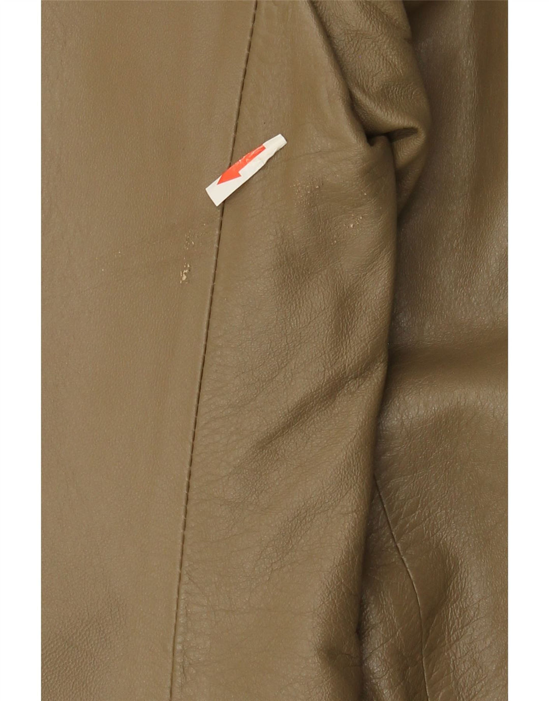 Vintage Damen Übergroße Lederjacke IT 38 XS Khaki Leder