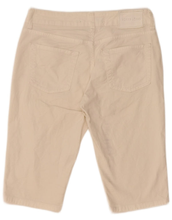 Zara Damen Jeansshorts EU 38 Small W28 Beige Baumwolle