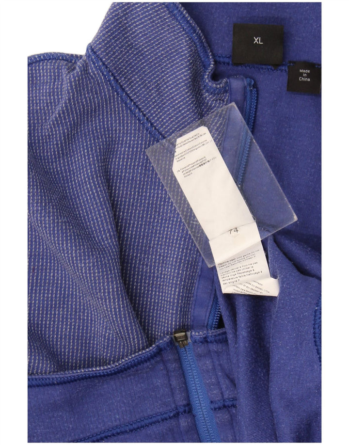 Hugo Boss Herren-Trainingsanzug, Top-Jacke, XL, blaue Baumwolle
