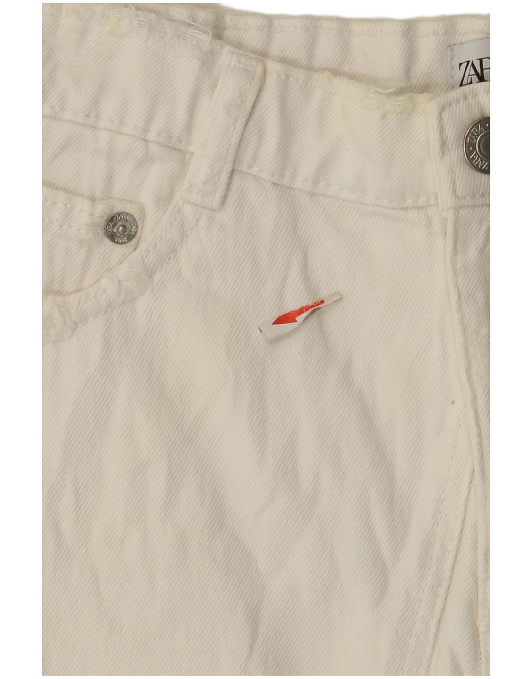Zara Damen Jeansshorts Small W26 Weiß