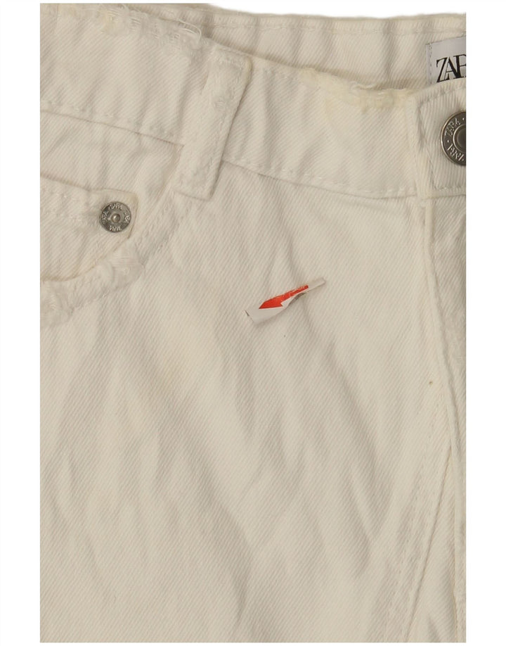 Zara Damen Jeansshorts Small W26 Weiß