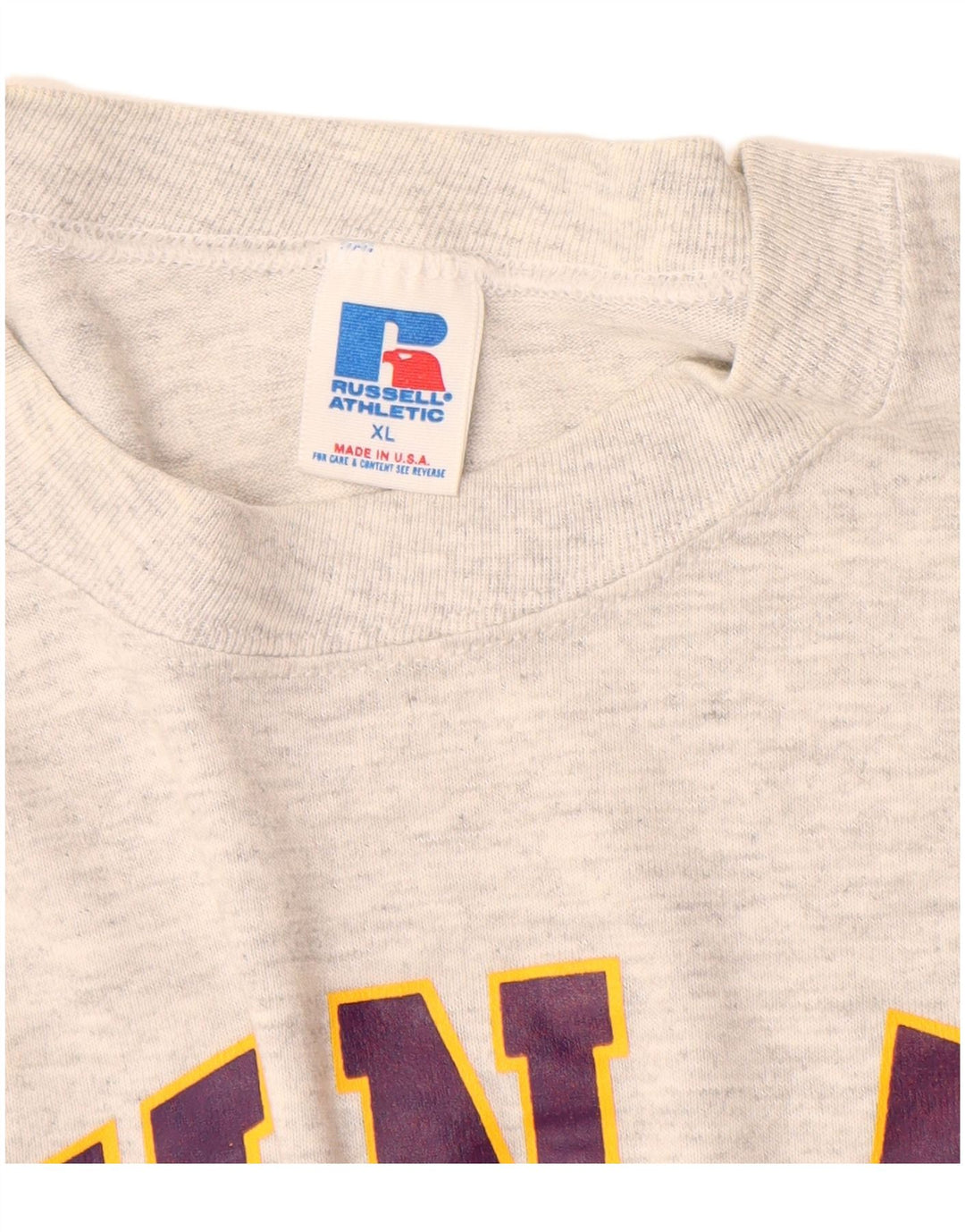 RUSSELL ATHLETIC Herren Grafik T-Shirt Top XL Grau Baumwolle