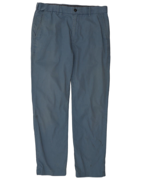 Marks & Spencer Herren Blue Harbor Regular Chinohose W34 L31 Blau