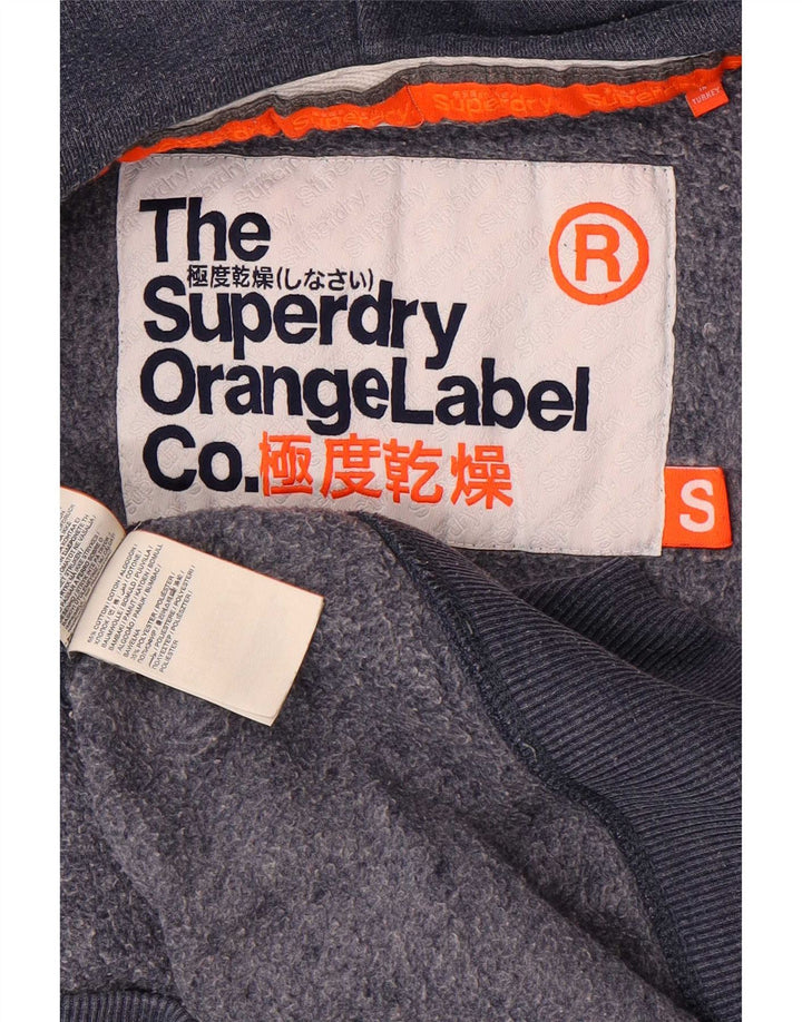 Superdry Herren-Kapuzenpullover mit Reißverschluss, klein, aus blauer Baumwolle