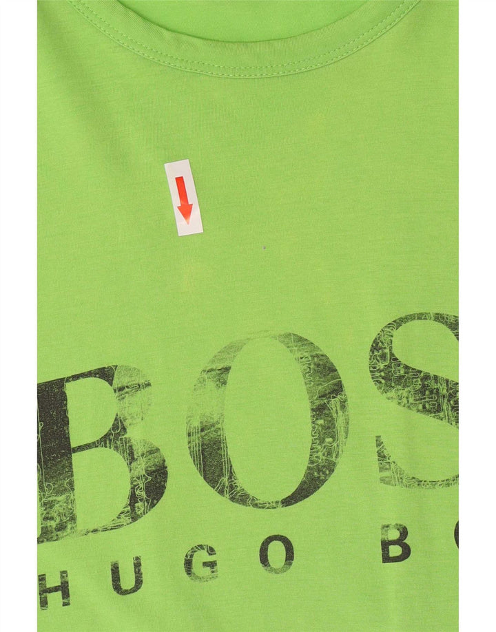 Hugo Boss Herren-T-Shirt mit normaler Passform, mittelgrüner Baumwolle