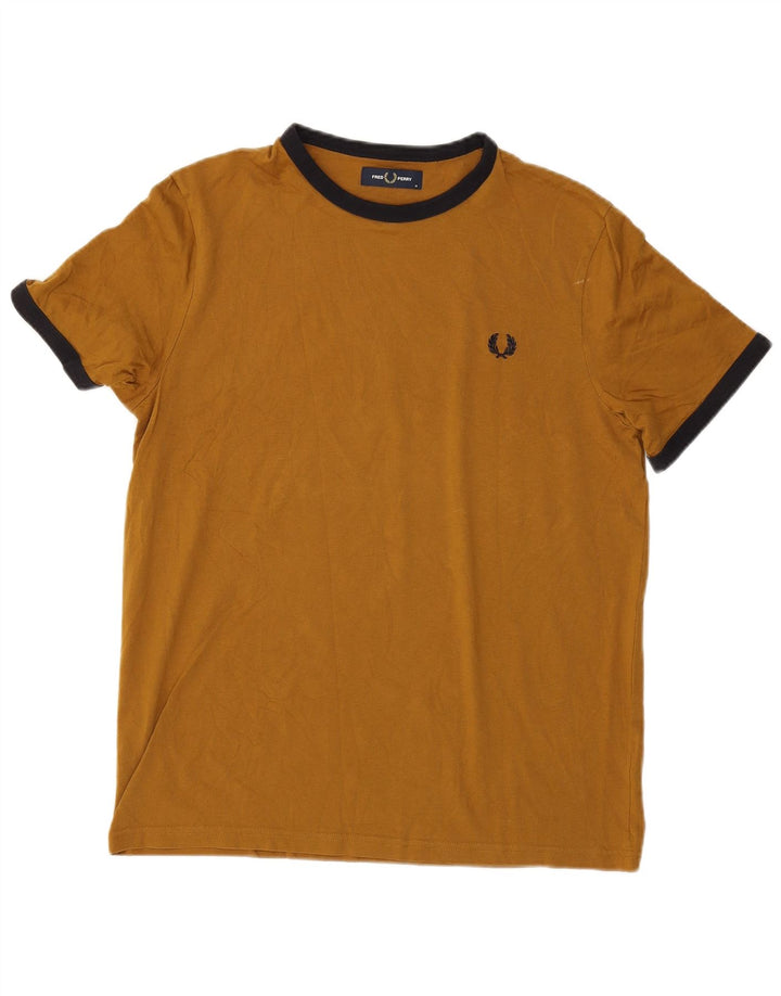 Fred Perry Herren T-Shirt Top mittelbraune Baumwolle