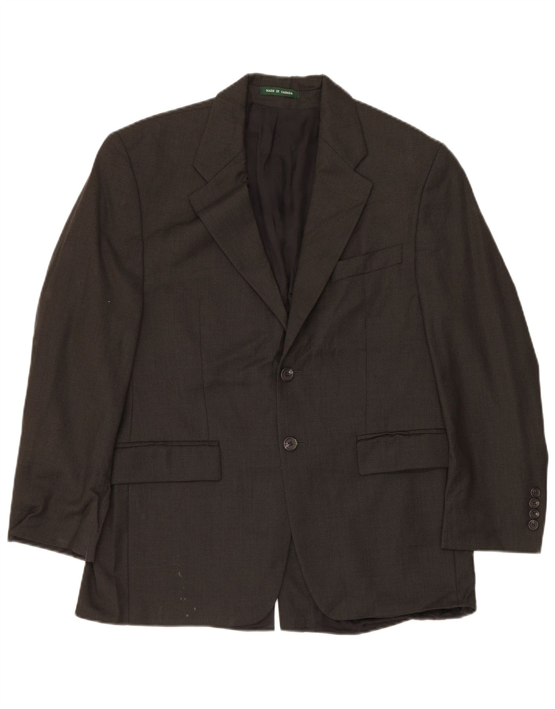 Ralph Lauren Herren-Blazer mit 2 Knöpfen, IT 56, 2XL, schwarze Wolle