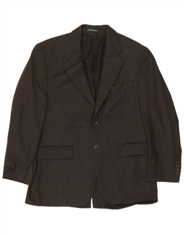 Ralph Lauren Herren-Blazer mit 2 Knöpfen, IT 56, 2XL, schwarze Wolle