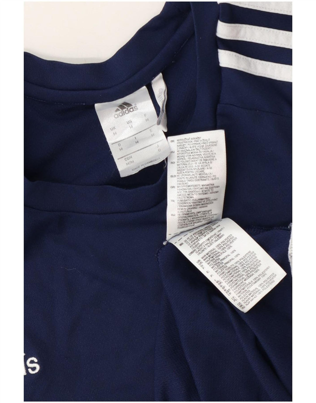 Adidas Herren Climalite T-Shirt Top Medium Marineblau Colourblock Polyester