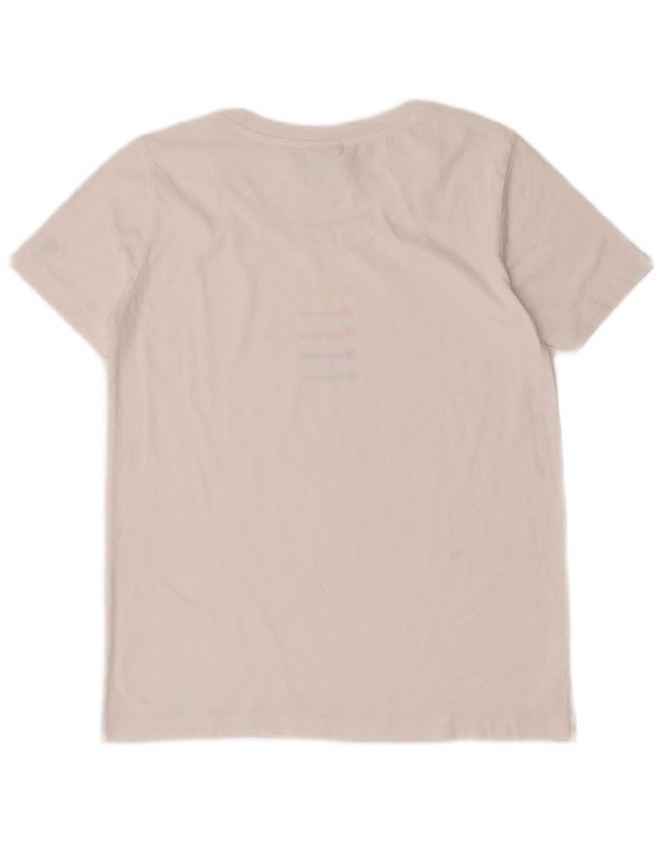 Champion Damen Grafik T-Shirt Top UK 16 Large Weiß