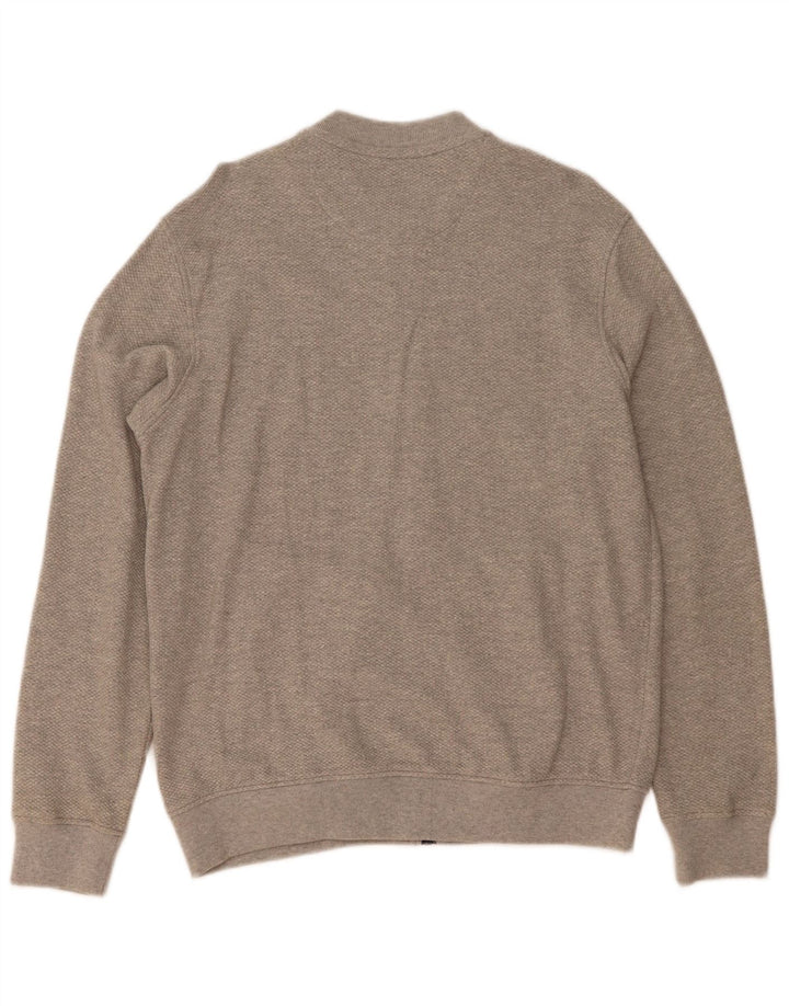 Marks & Spencer Herren Blue Harbor Trainingsanzug-Oberteil aus mittelgrauer Baumwolle