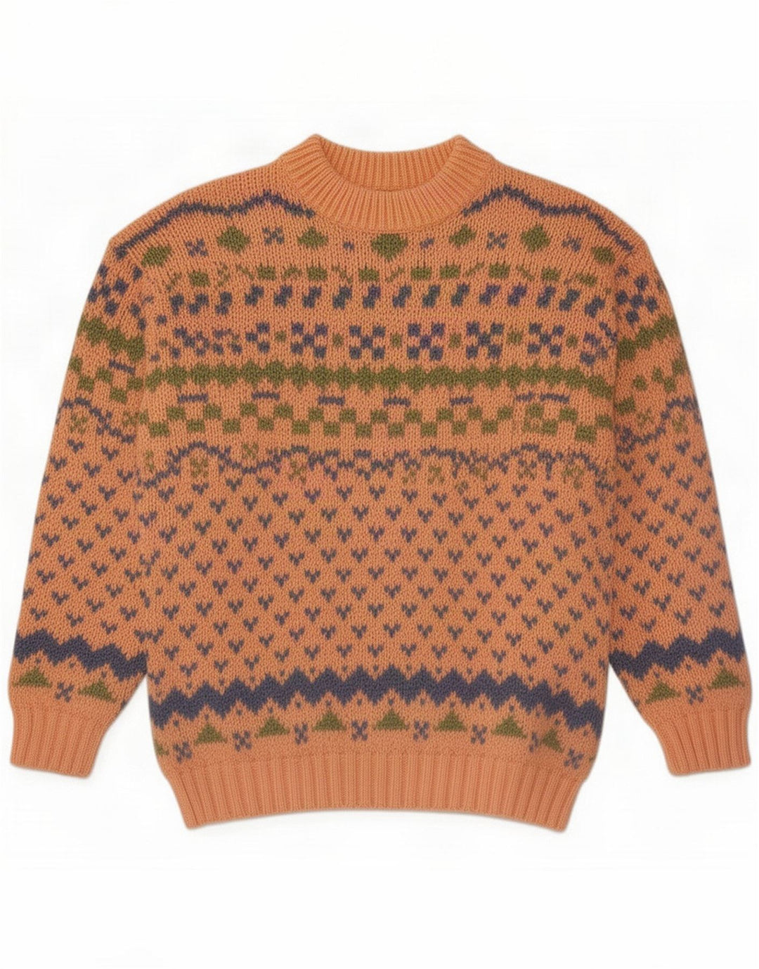 Chambers Herren-Pullover mit Rundhalsausschnitt, mittelrosa, geometrisch