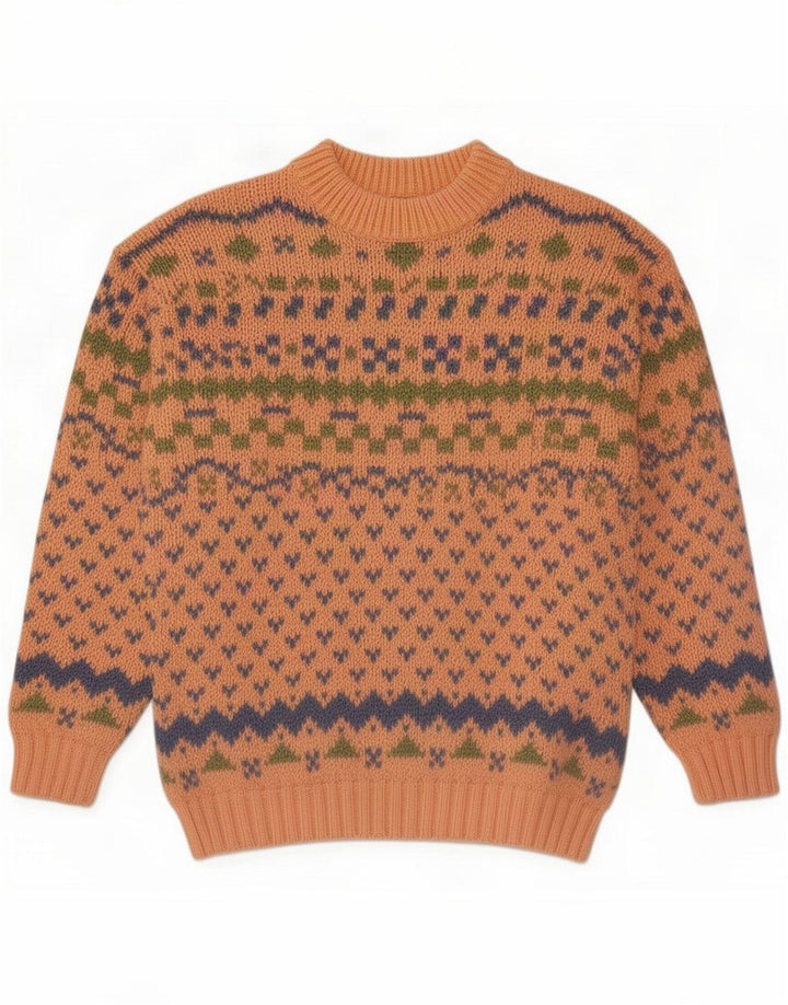 Chambers Herren-Pullover mit Rundhalsausschnitt, mittelrosa, geometrisch