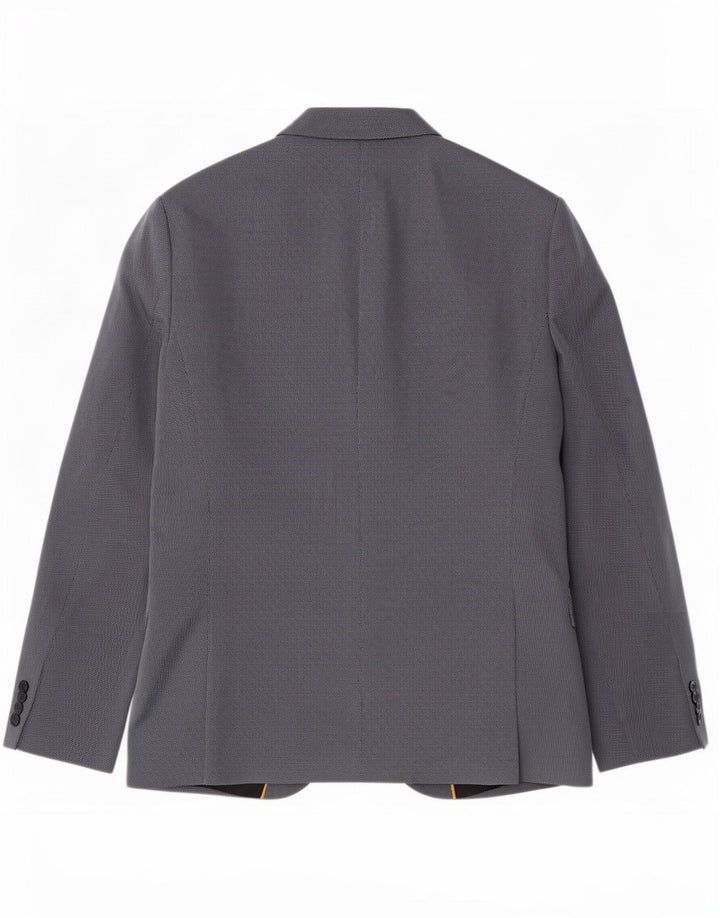 Zara Herren-Blazer mit 1 Knopf, EU 52, groß, blau, Polyester
