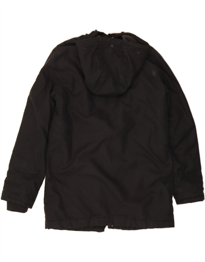 JACK & JONES Mens Hooded Windbreaker Jacket UK 36 Small Black Vintage Jack & Jones and Second-Hand Jack & Jones from Messina Hembry 