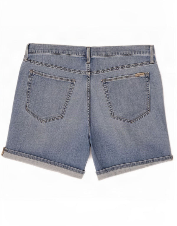 Eddie Bauer Damen Boyfriend-Jeansshorts US 10 Large W36 Blau geblümt
