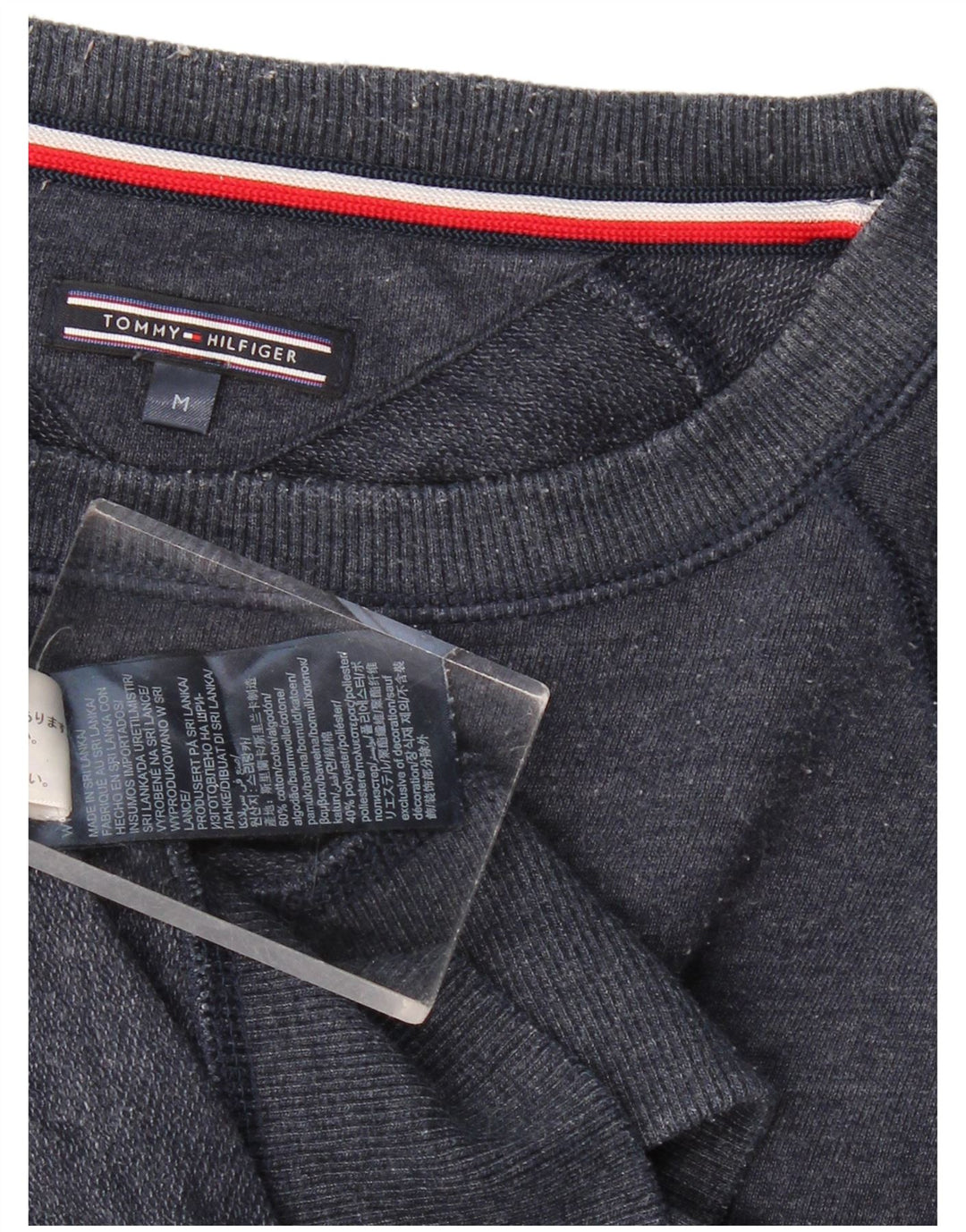 Tommy Hilfiger Herren-Sweatshirt mit normaler Passform, mittlere marineblaue Baumwolle