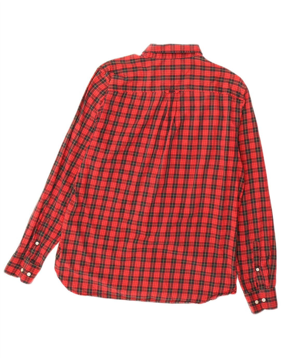 Superdry Herren-Flanellhemd, groß, rot kariert, Baumwolle