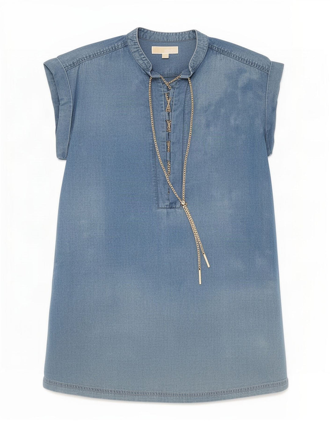 Michael Kors Damen Etuikleid UK 10 Small Blue Lyocell