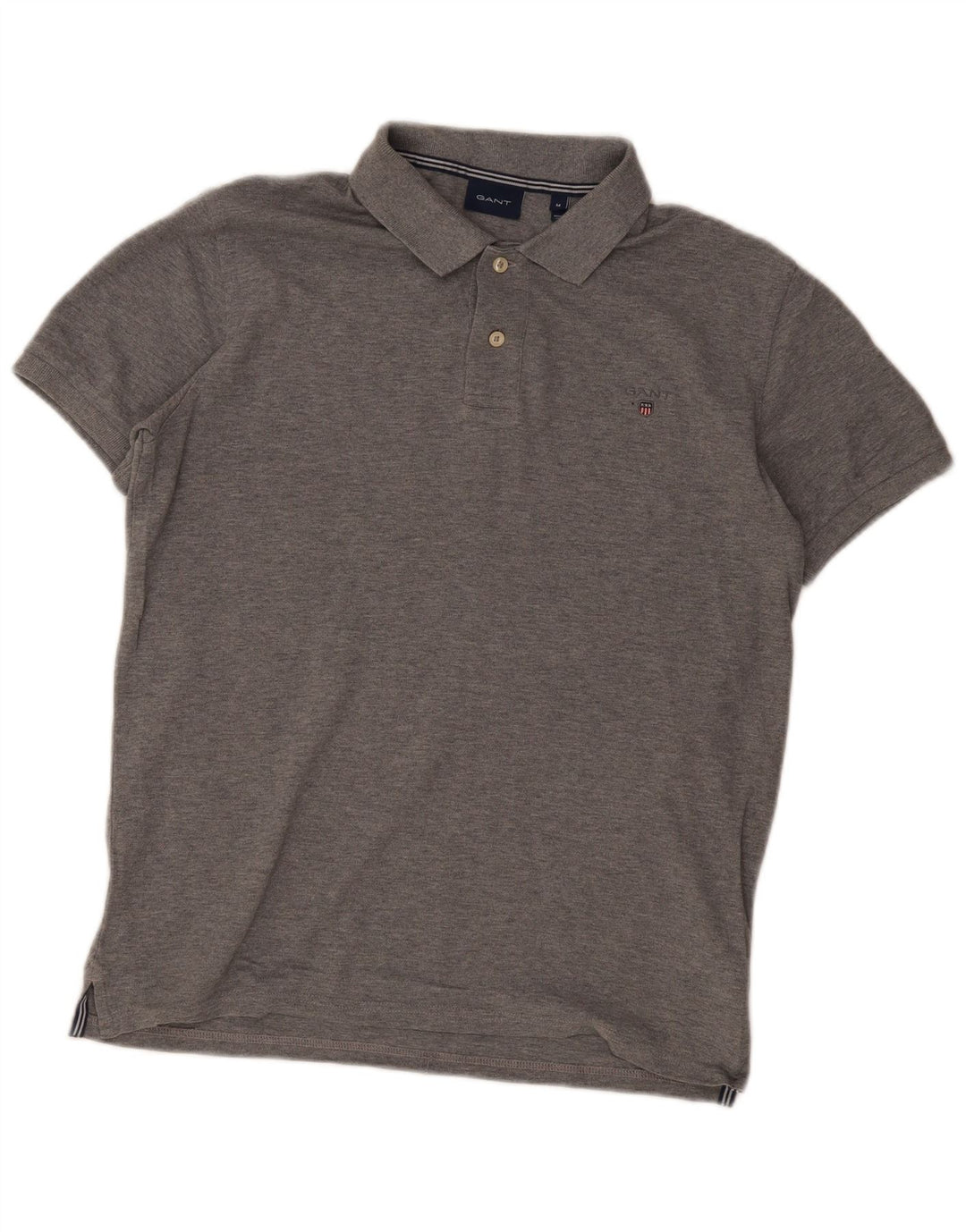 Gant Herren-Poloshirt aus mittelgrauer Baumwolle