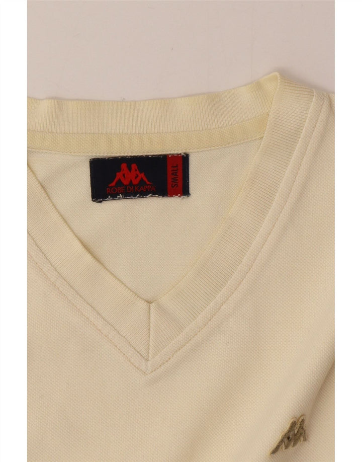 Kappa Herren T-Shirt Top Small Off White