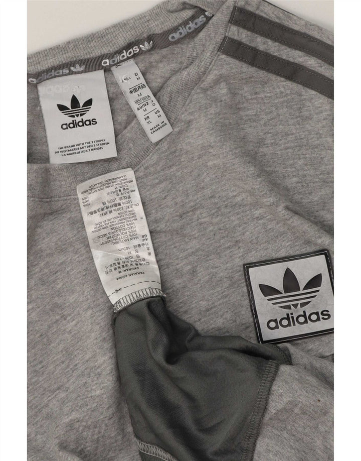 Adidas Herren T-Shirt Top mittelgraue Baumwolle