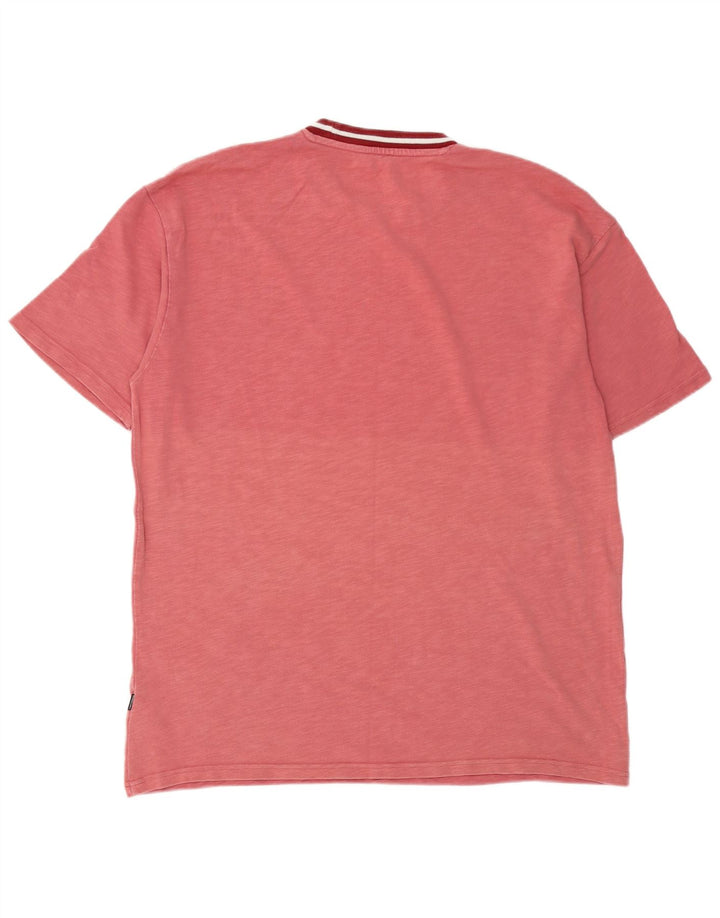 Converse Herren-T-Shirt mit übergroßem Grafik-T-Shirt, mittelgroß, Burgunderrot, gefleckte Baumwolle