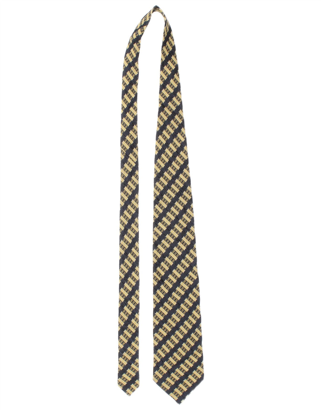 Ermenegildo Zegna Herren-Krawatte, Einheitsgröße, gelb, geometrisch, Seide, klassisch