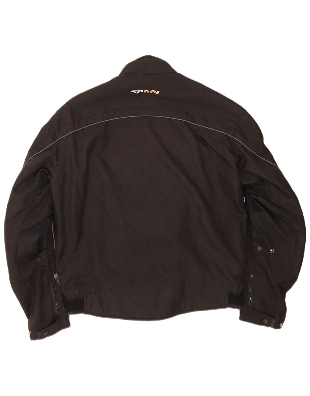 Spool Herren Racer Jacke UK 42 XL Schwarz Polyester