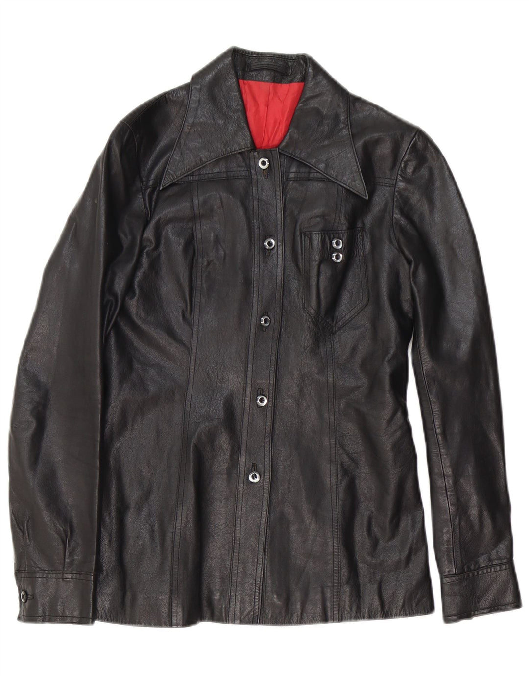 BWS Damen Lederjacke UK 10 Small Schwarz