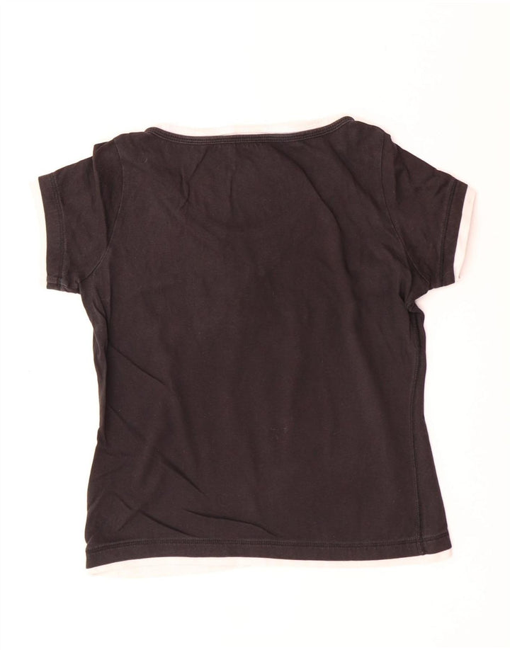 CHAMPION Damen Heritage Classics Graphic T-Shirt Top UK 10 Small Schwarz