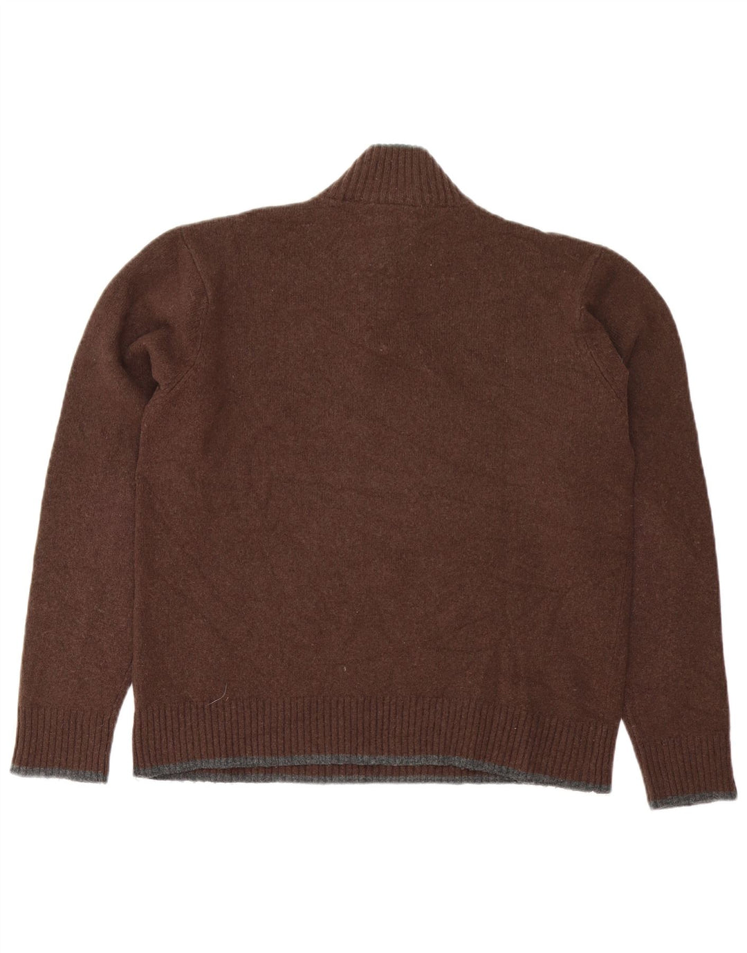 Fila Herren-Pullover mit Reißverschluss am Hals, große braune Lammwolle