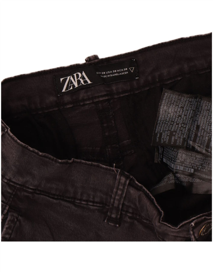 Zara Herren Cargo Slim Jeans EU 38 Small W30 L30 Graue Baumwolle