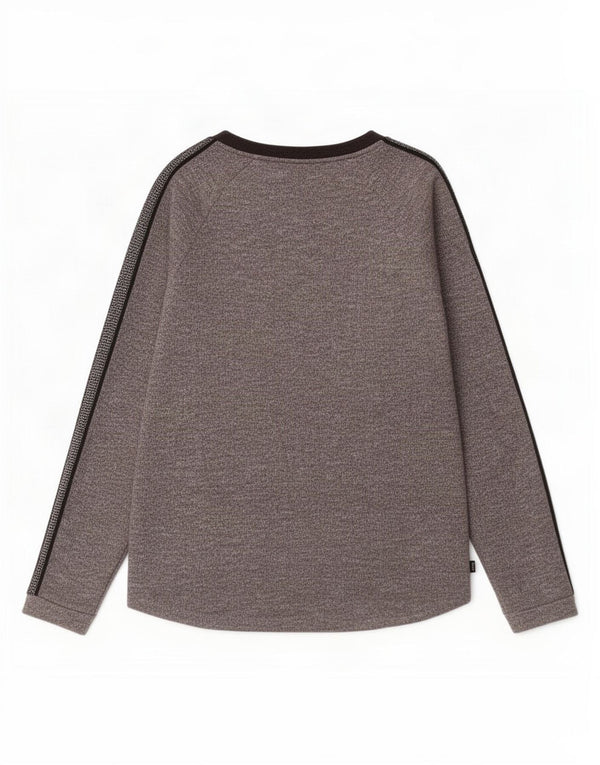 Maison Scotch Damen-Sweatshirt-Pullover, Größe 2, Mittelgrau, Farbblock