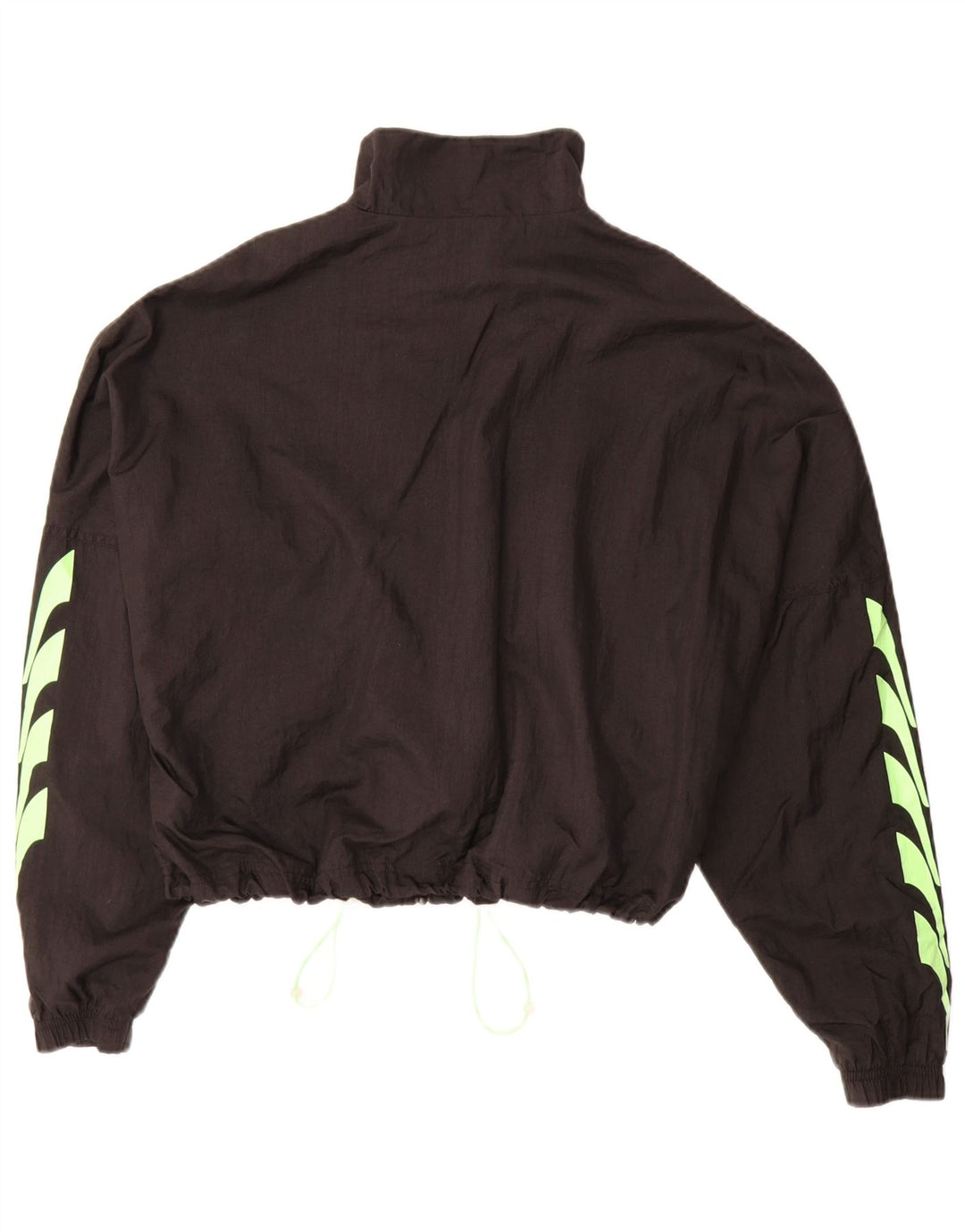 PUMA Damen Crop Graphic Trainingsanzug Top Jacke UK 14 Medium Schwarz Nylon