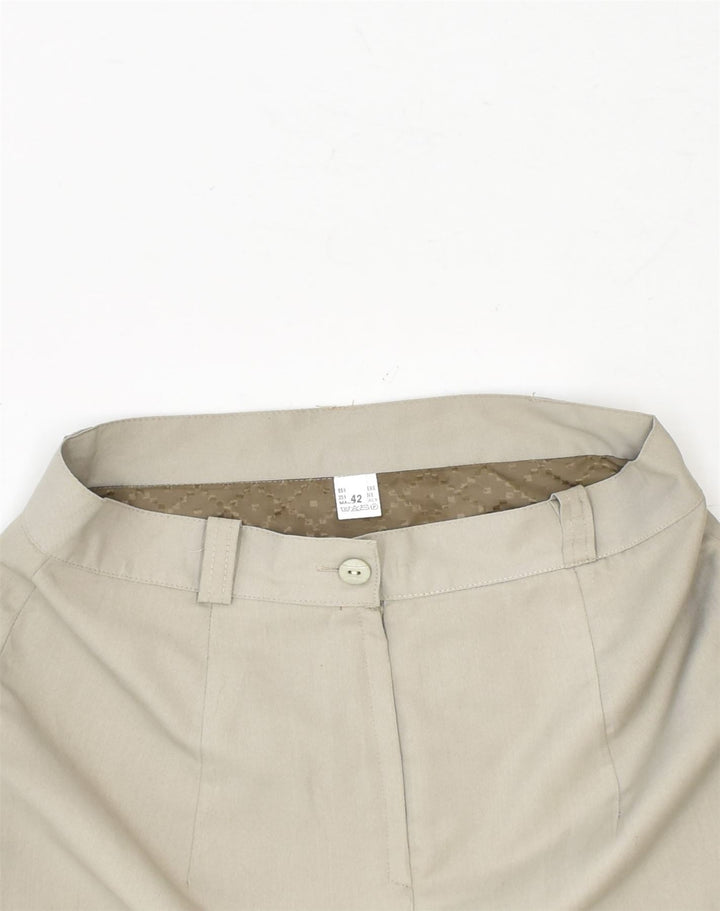 VINTAGE Womens High Waist Pencil Skirt IT 42 Medium W26 Beige Polyester | Vintage Vintage | Thrift | Second-Hand Vintage | Used Clothing | Messina Hembry 