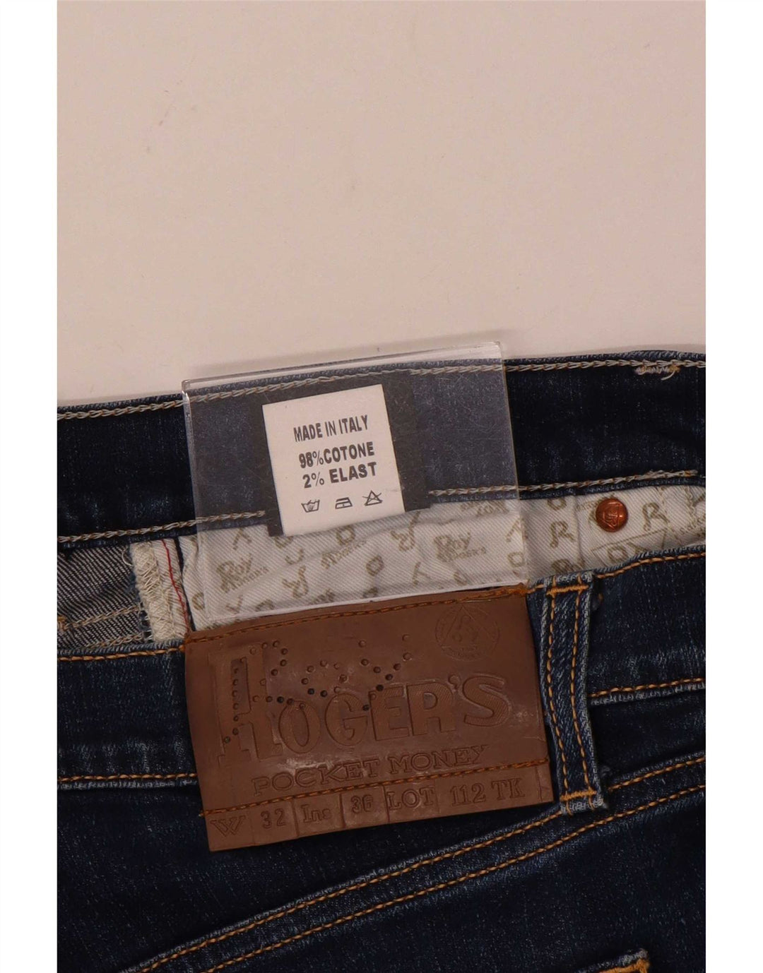 Roy Rogers Herren Slim Jeans W32 L36 Blaue Baumwolle