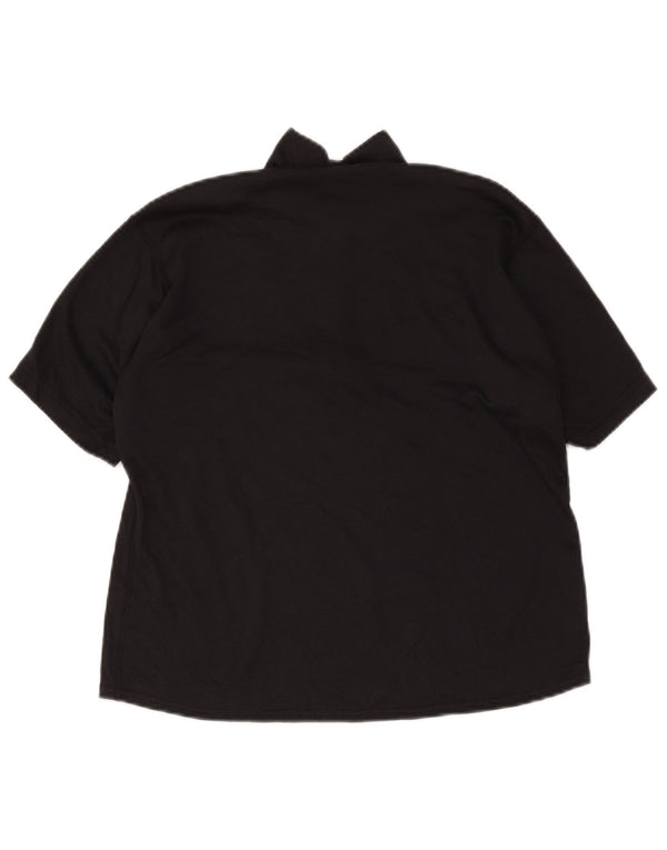 Patagonia Womens Zip Neck T-Shirt Top UK 14 Mittelschwarzes Polyester