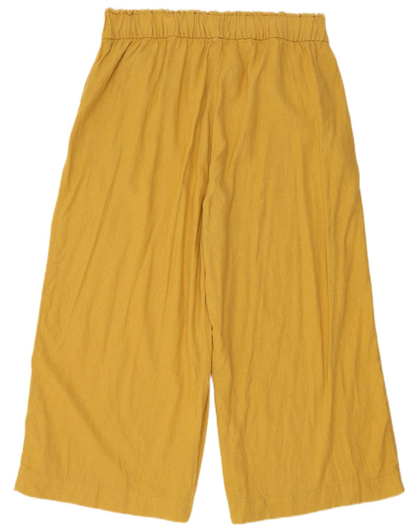 Marks & Spencer Damen Cullotes Caprihose UK 14 Large W34 L22 Gelb