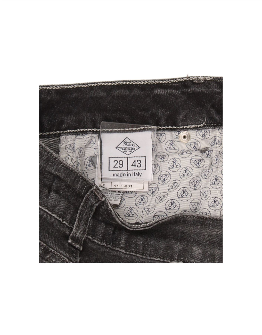 ROY ROGERS Womens Slim Jeans W29 L29 Grey Cotton