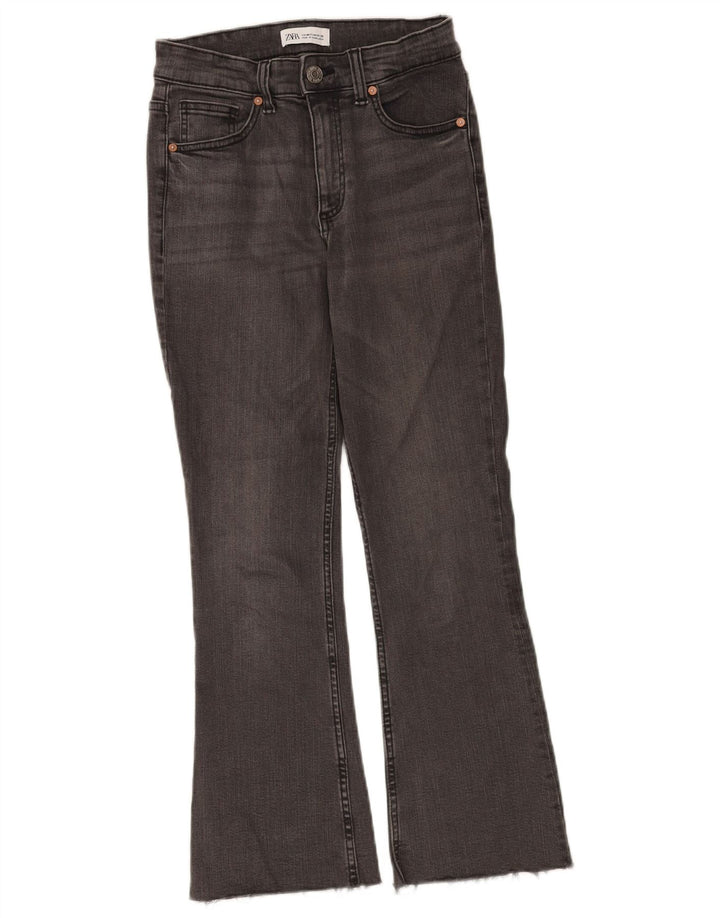 Zara Damen Schlagjeans EU 36 XS W26 L26 Grau