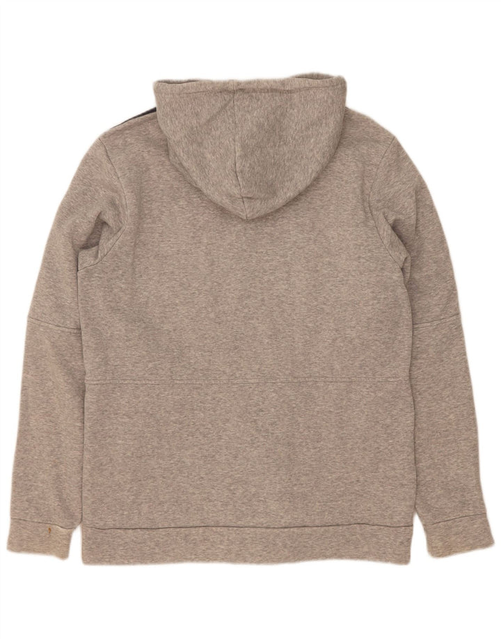 Adidas Herren 3D Arc Zip Hoodie Pullover mittelgraue Baumwolle