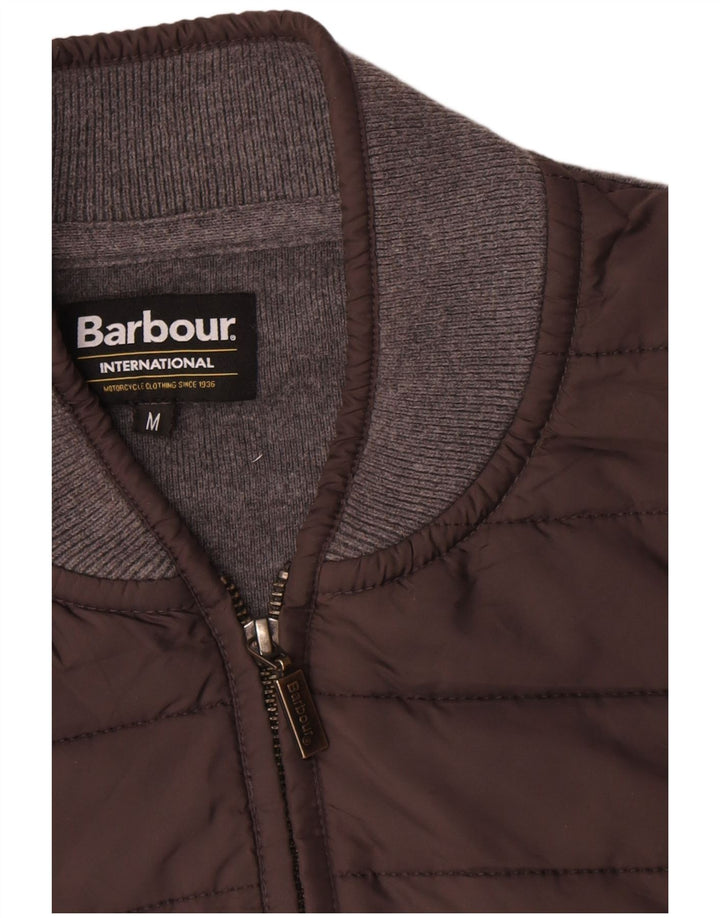 Barbour Herren-Cardigan-Pullover aus mittelgrauer Baumwolle