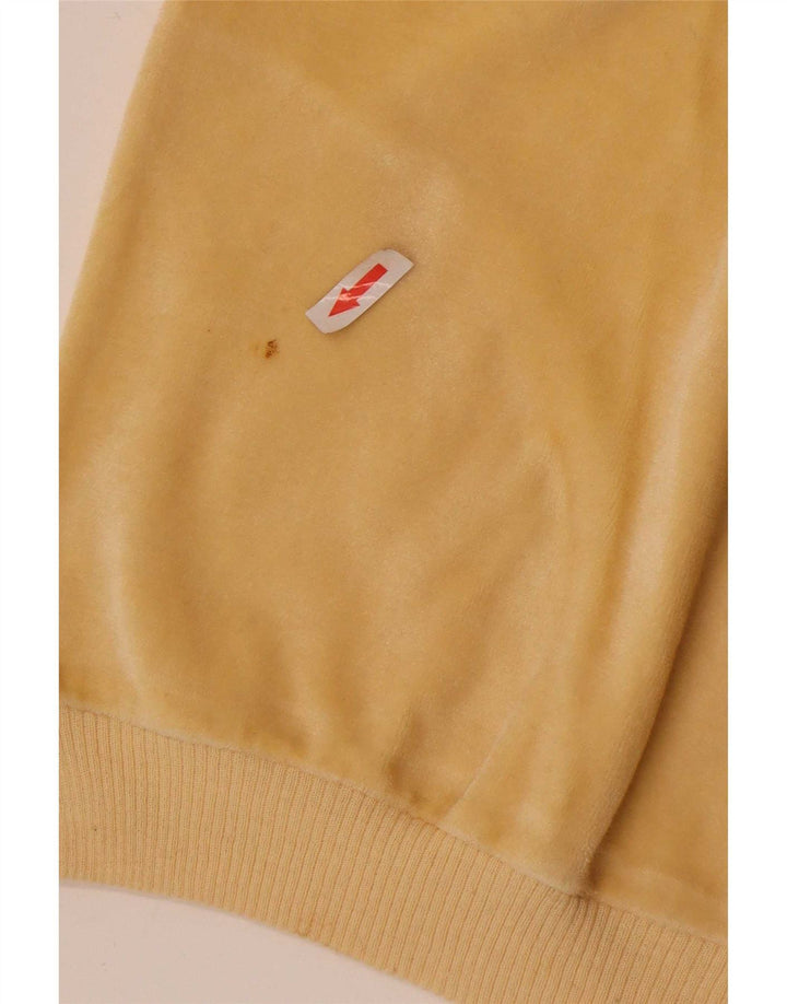 Vintage Damen Velours Sweatshirt Pullover IT 50 XL Gelb