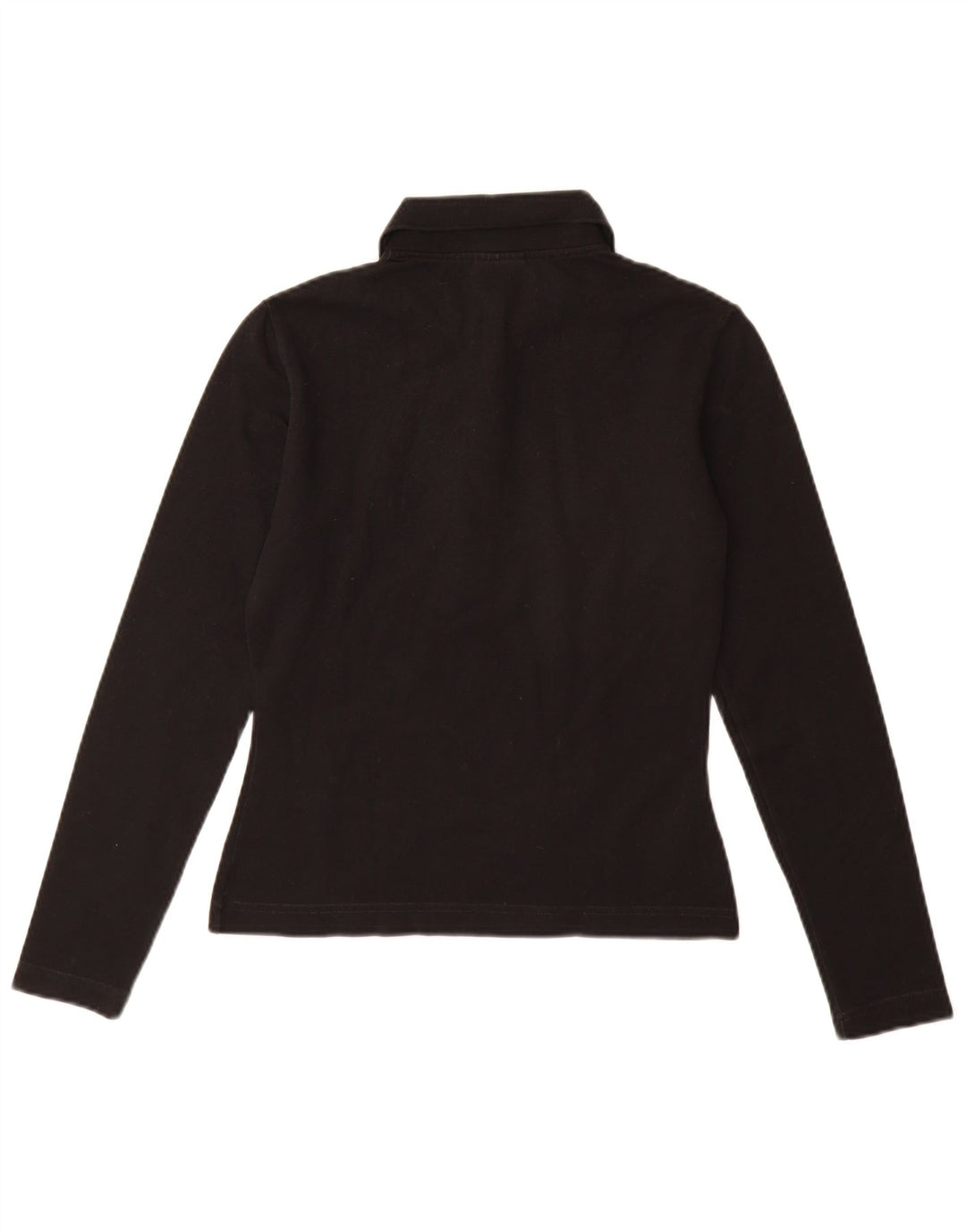 Lacoste Damen Langarm-Poloshirt, Größe 40, mittelschwarz, Baumwolle